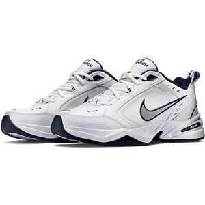 Nike Air Monarch IV White Navy Silver Dad Shoes Retro Chunky Sneakers Men's 11.5